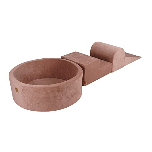 MEOWBABY Spielplatz aus Schaumstoff mit Bällebad 240x45cm - Schaumspielset ohne Bälle für Kinder, Velvet, Beige MEOWBABY Spielplatz aus Schaumstoff mit Bällebad 240x45cm - Schaumspielset ohne Bälle für Kinder, Velvet, Beige von MEOWBABY