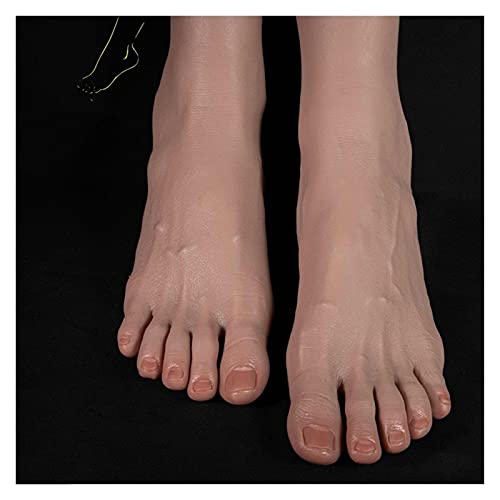 Silikonfuß Männliches Fußmodell 46. Sichtbare Blutgefäße beheizbare Skizze Zeichnung Schuhsocken Sandale Display Kunst Flüssigsilikon Erzeugt ein gutes Berührungsgefühl(Silicone Toes bone,Right foot) von MERHOVO