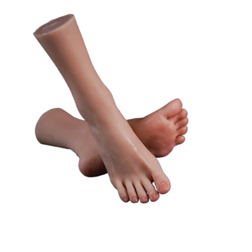 Silikonfuß Simulation Fußmo Plantarfalten Echtes Bein Display Nail Art Kostüm Requisiten Silikon TG3723 Erzeugt ein gutes Berührungsgefühl(All Joint Movable,Left foot) von MERHOVO