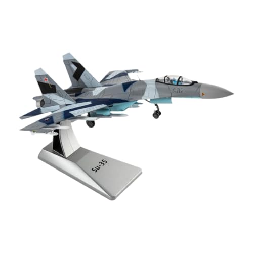 1/100 SU35 Druckguss Flugzeugflugzeug Kämpfermodell für Café, Schlafzimmer, von MERIGLARE