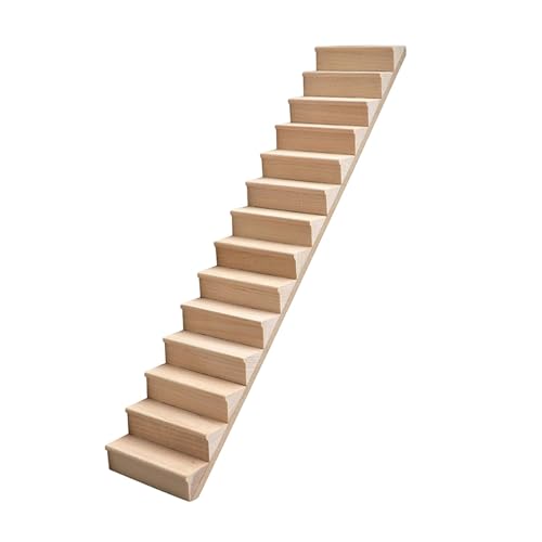 1:12 Puppenhaus Gerade Treppe Modell Aus Holz Mini, 33,8 cm x 6,5 cm, Hölzern von MERIGLARE