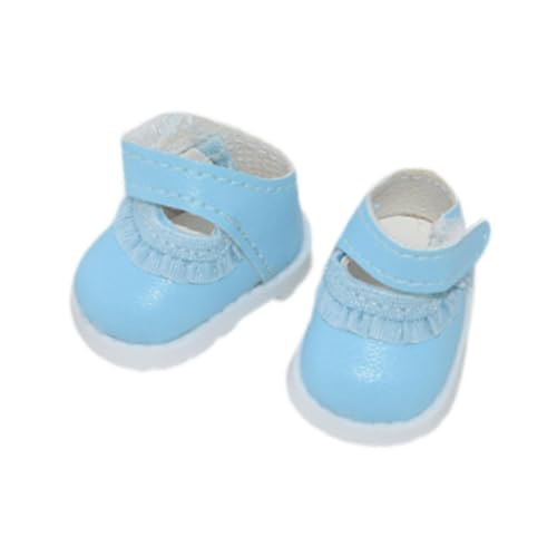 17 cm Puppenschuhe, Süßes Puppenzubehör, Puppen-Anziehspielzeug, Puppen-Outfits für Mädchen für 17 cm große Anhängerpuppe, Blau von MERIGLARE