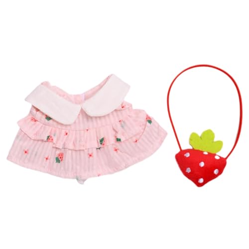 2 Stück Puppenkleidung Und Tasche, Outfit für 8 Zoll Puppen, Geschenkideen für Neujahr Und Erntedank, Rosa von MERIGLARE