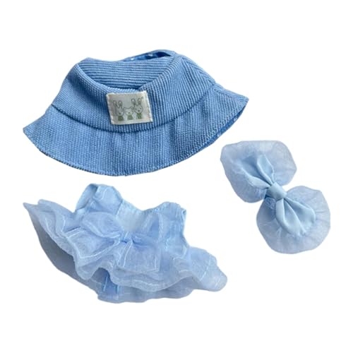 Edles Puppenkleider Set mit Passenden Accessoires für 15 17cm Große Puppen, Blau von MERIGLARE