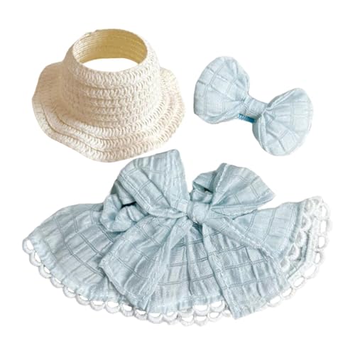 Edles Puppenkleider Set mit Passenden Accessoires für 15 17cm Große Puppen, Blau von MERIGLARE