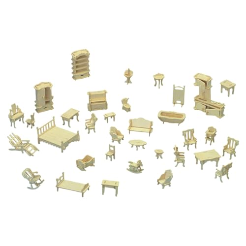 Generic Holz-3D-Puzzles für Kinder, DIY-Bastelsets, Montessori-Spielzeug, Denksportaufgabe als Partygeschenk von MERIGLARE