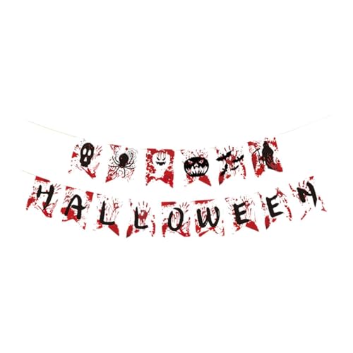 Halloween-Banner-Dekoration, hängende Banner-Girlande, blutige Banner-Flaggen, Wanddekoration für Bauernhaus, Zuhause, Party-Dekor von MERIGLARE