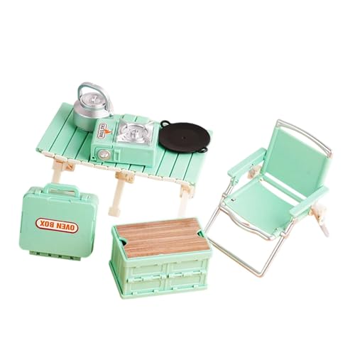 MERIGLARE 7 Stück Camping Spielzeug Als Mini Picknick Set Outdoor Rollenspielzeug Und Puppenhaus Zubehör Aus Robustem Material mit Klappstuhl für Jungen Und Mä, GrÜn MERIGLARE 7 Stück Camping Spielzeug Als Mini Picknick Set Outdoor Rollenspielzeug Und Puppenhaus Zubehör Aus Robustem Material mit Klappstuhl für Jungen Und Mä, GrÜn von MERIGLARE