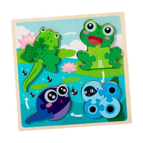 MERIGLARE Holzpuzzle Lernspielzeug Steckpuzzle Legespiel Brettspiel Als Pädagogisches Spielzeug Zur Förderung Der Feinmotorik für Jungen Und Mädchen Ab 3 Jahren, Frosch MERIGLARE Holzpuzzle Lernspielzeug Steckpuzzle Legespiel Brettspiel Als Pädagogisches Spielzeug Zur Förderung Der Feinmotorik für Jungen Und Mädchen Ab 3 Jahren, Frosch von MERIGLARE