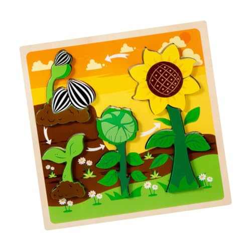 MERIGLARE Holzpuzzle Lernspielzeug Steckpuzzle Legespiel Brettspiel Als Pädagogisches Spielzeug Zur Förderung Der Feinmotorik für Jungen Und Mädchen Ab 3 Jahren, Sonnenblume MERIGLARE Holzpuzzle Lernspielzeug Steckpuzzle Legespiel Brettspiel Als Pädagogisches Spielzeug Zur Förderung Der Feinmotorik für Jungen Und Mädchen Ab 3 Jahren, Sonnenblume von MERIGLARE