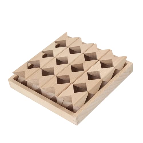 MERIGLARE Holzspielzeug Bauklötze Set Kreative Holzblöcke Lernspielzeug für Kinder für Vorschule Motoriktraining Geschenk, 16 Blöcke MERIGLARE Holzspielzeug Bauklötze Set Kreative Holzblöcke Lernspielzeug für Kinder für Vorschule Motoriktraining Geschenk, 16 Blöcke von MERIGLARE