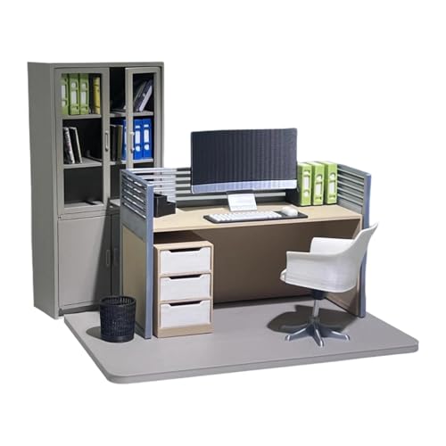 MERIGLARE Puppenhaus Dekoration Büro Möbel Miniatur Computer Schreibtisch 1: 12 Handwerk Pretend Spielen Spielzeug, Set D MERIGLARE Puppenhaus Dekoration Büro Möbel Miniatur Computer Schreibtisch 1: 12 Handwerk Pretend Spielen Spielzeug, Set D von MERIGLARE