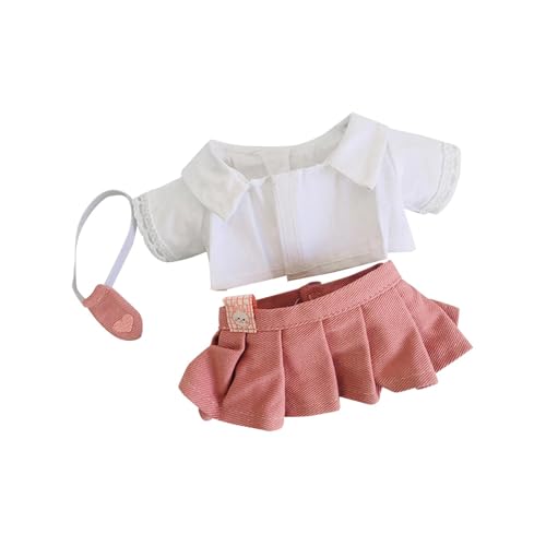 Puppenkleidung für 20 cm Große Plüschpuppen, Puppenkostüme, Bequeme Puppenkleidungs Zubehör Sets, Puppenuniform-Set von MERIGLARE