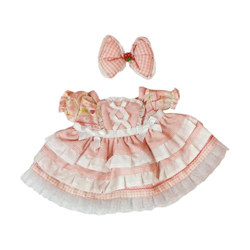 Puppenkleidung für Mädchen, Anzug zum Selbermachen von Puppen, Puppenoutfits, Puppenkleidung für 58 cm große Puppen, Rosa Blumen von MERIGLARE