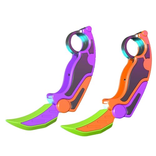 Rettichmesser Spielzeug, Kleines Rettichmesser, Partygeschenk, Neuheit, Kinderpreis, Sensorisches Spielzeug, Sensorisches Messer, Fidget für Kinder, K, Orange-Violett von MERIGLARE