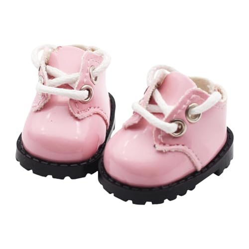 Schuhe für Plüschpuppen, Zum Anziehen für Kleine Mädchen, Stilvolle Anhängerpuppe, Flexibilität, Zubehör für Plüschpuppen, Kostüme für 6,69 Zoll Puppe, Rosa von MERIGLARE