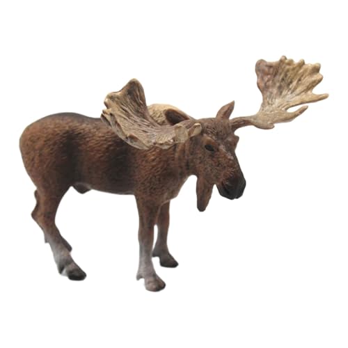 Tierfigur Spielzeug Wildtier Tierfigur Spielzeug Elch Modell Waldtier Tiermodell für Tortenaufsatz von MERIGLARE