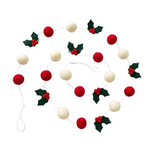 Weihnachten Filz Ball Girlande Weihnachten Hängen Ornament Girlande Dekoration von MERIGLARE