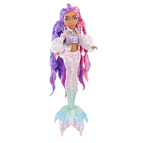 Mermaze Mermaidz MGA Entertainment KISHIKO - Meerjungfrauen Puppe mit Farbwechsel & Pink-Lila Haar - Inklusive Outfit & Zubehör - Voll beweglich - Zum Sammeln - Für Kinder ab 4 Jahren, 581352 von MERMAZE MERMAIDZ