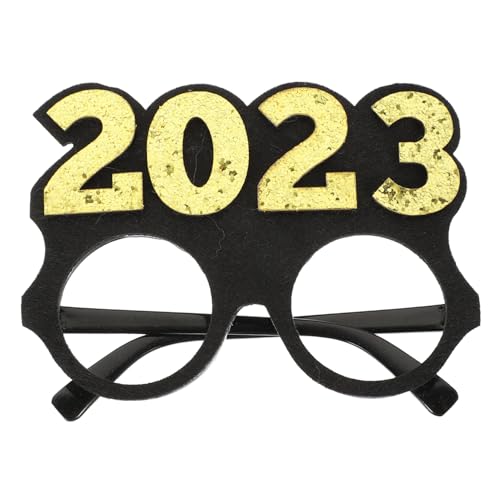 MERRYHAPY 1 2023 Brille 2023 Partybrille 2023 lustige Sonnenbrille leuchtbrillen faschingsbrille Weihnachtssto Party-Requisiten Weihnachtsfeier Brillen Requisiten Plastik von MERRYHAPY