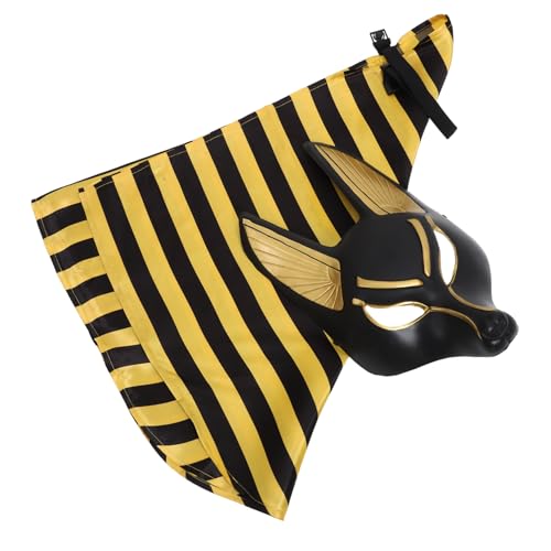 MERRYHAPY 1 Satz Anubis-Maske Kostüm Fuchs-Cosplay-Maske Retro-Ägypten-Maske Bühnenauftrittsmaske Karnevalsmaske halloween halloween maske Halloween-Plastikmaske Ball Masken Stoff von MERRYHAPY