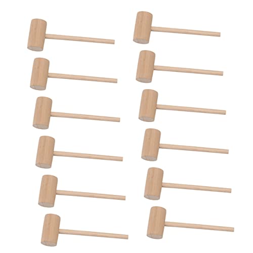 MERRYHAPY 15 Stück Mini Holzhammer Krabbenhammer Holzkrabbenhammer Holzkrabbenhammer Mini Kuchenhammer Holzhummerschlägel Holzkuchenhammer Mini Krabbenhammer Mini Holzhammer von MERRYHAPY