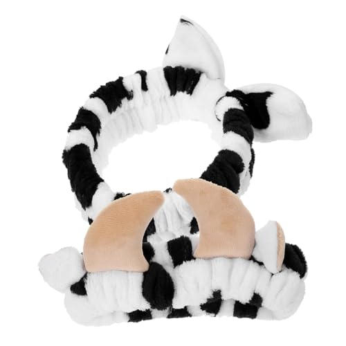 MERRYHAPY 2 Stück Weiche Damen Haarband mit Kuhfleckmuster und Niedlichen Tierohren Elastisches Stirnband für Gesichtsreinigung Make up Spa und Cosplay Bequem und Vielseitig Einsetzbar MERRYHAPY 2 Stück Weiche Damen Haarband mit Kuhfleckmuster und Niedlichen Tierohren Elastisches Stirnband für Gesichtsreinigung Make up Spa und Cosplay Bequem und Vielseitig Einsetzbar von MERRYHAPY