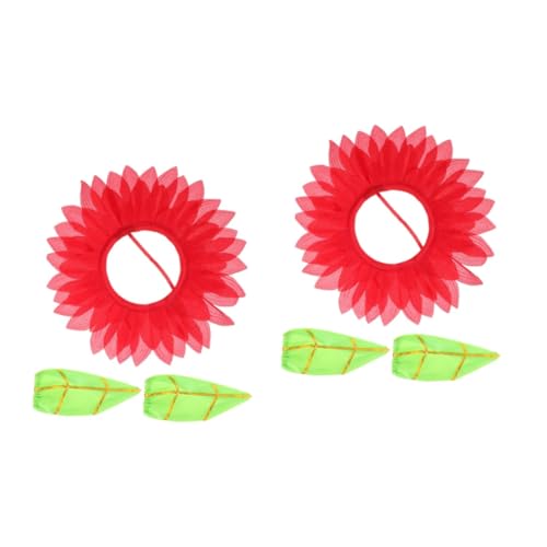 MERRYHAPY 2St Sonnenblumenkopfbedeckung camoing Kinder Party karnevalkostüme Festival Kopfbedeckung Rollenspiel lustiger Sonnenblumen-Kopfschmuck Cosplay-Blumenkopfbedeckung Seidentuch von MERRYHAPY