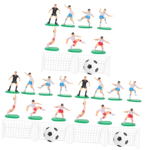 MERRYHAPY 3 Sätze Fußball Kuchen Dekoration Cupcake-dekorationen Für Fußballspiele Puppenhaus-fußball Miniatur-fußballfigur Dekorationen Für Fußballpartys Cupcake-topper Mini-fußball Pvc von MERRYHAPY