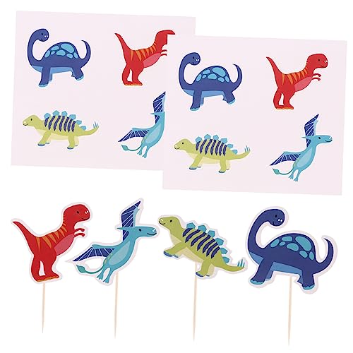 MERRYHAPY 36st Dinosaurier-kuchen-flags Dinosaurier-kuchendekoration Kuchen Dekorative Topper Cupcake-topper Dinosuar- -picks Kuchen Verzieren Tier Fondant Kuchen Dekorieren Papier von MERRYHAPY