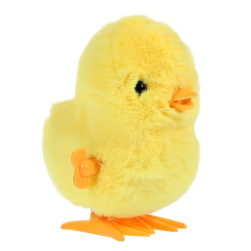 MERRYHAPY 3St Springendes gelbes Huhn Küken Uhrwerk-Huhn-Spielzeug Osterspringende Spielzeuge Zwitschern chicken toy Aufziehbares Huhn Tierspielzeug süße Spielzeuge für Kinder Plastik Yellow von MERRYHAPY