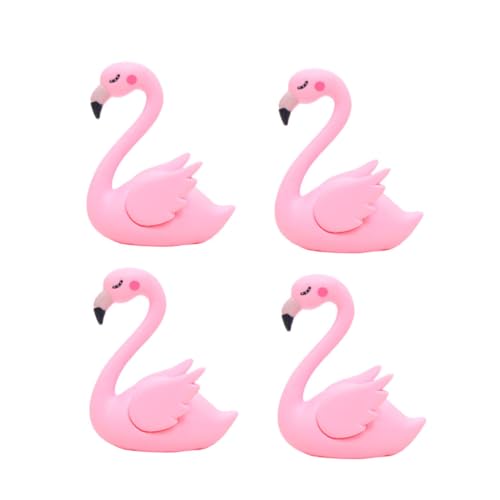 MERRYHAPY 4 Stück Flamingo-Ornament Kuchendekoration süße Tigerfigur Kuchenverzierungen tortendeko einschulung buchregal dekoration car decor Auto-Flamingo-Dekor Kuchen Flamingo Dekor von MERRYHAPY