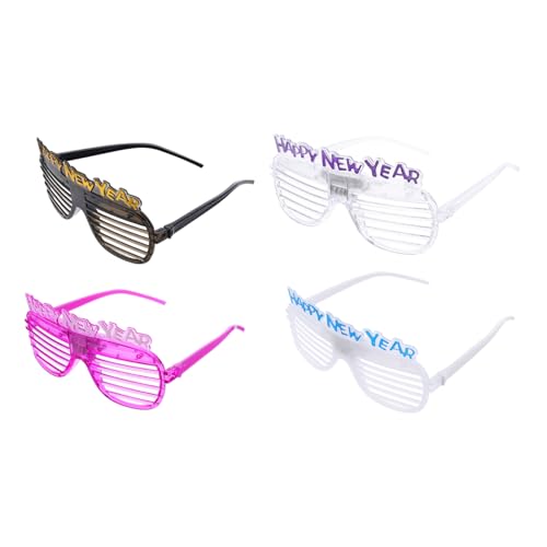 MERRYHAPY 4 Stück Teiliges LED Partybrillen mit Leuchtenden Jalousie Design Leichte Kunststoffgläser Komfortabel für Neujahrsfeiern und Festliche Events Zufällige Farbe MERRYHAPY 4 Stück Teiliges LED Partybrillen mit Leuchtenden Jalousie Design Leichte Kunststoffgläser Komfortabel für Neujahrsfeiern und Festliche Events Zufällige Farbe von MERRYHAPY
