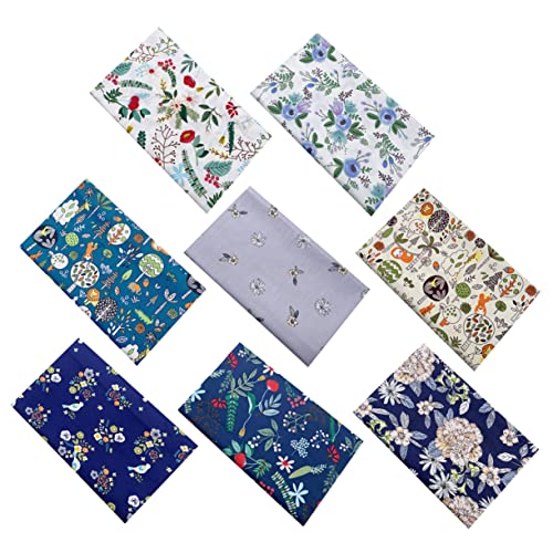 MERRYHAPY 8St -Baumwolltuch aus reiner Baumwolle Hawaii-Patchwork-Stoff Bettdecke aus Baumwolle babybettwäsche betthimmel babybett Hawaii-Drucktuch handgefertigte Baumwollstoffe Weiß von MERRYHAPY