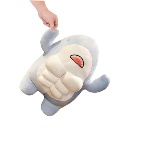 MERRYHAPY Adorable Muskulöser Hai Kuscheltier Plüschtier Weiches Schlafkissen Für Mädchen Jungen Wohnzimmer Dekoratives Stofftier MERRYHAPY Adorable Muskulöser Hai Kuscheltier Plüschtier Weiches Schlafkissen Für Mädchen Jungen Wohnzimmer Dekoratives Stofftier von MERRYHAPY