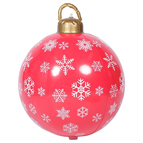 MERRYHAPY Aufblasbarer Weihnachtsball Aufblasbare Bälle Für Kinder Übergroße Aufblasbare Bälle Aufblasbare Weihnachtsornamente Großer Aufblasbarer Ball Großer Ball von MERRYHAPY