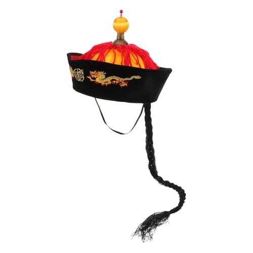 MERRYHAPY Chinesischer Kaiserhut mit Zopf Traditioneller Cosplay Hut im Orientalischen Stil für Männer Retro Festtagskopfstück für Partys und Bühnenaufführungen Dekoratives Accessoire für Kostüme MERRYHAPY Chinesischer Kaiserhut mit Zopf Traditioneller Cosplay Hut im Orientalischen Stil für Männer Retro Festtagskopfstück für Partys und Bühnenaufführungen Dekoratives Accessoire für Kostüme von MERRYHAPY