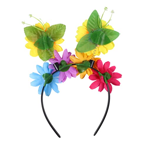 MERRYHAPY Frühlings Kinder Kopfschmuck Bezaubernder Sonnenblumen Haarreif Mit Glitzer Haarspangen Ideales Accessoire Für Kinderpartys Und Frühlingsfeste Für ädchen Geeignet von MERRYHAPY