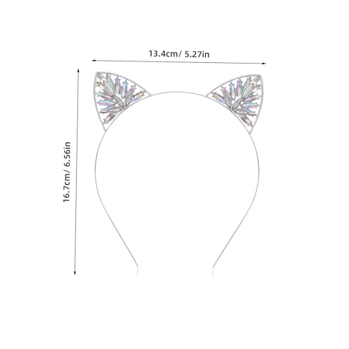 MERRYHAPY Glitzerndes Katzenohren Haarreif aus Langlebiger Legierung mit Funkelnden Strasssteinen Leichtes und Komfortables Haarband für Frauen für Karneval Fasching Cosplay und Halloween MERRYHAPY Glitzerndes Katzenohren Haarreif aus Langlebiger Legierung mit Funkelnden Strasssteinen Leichtes und Komfortables Haarband für Frauen für Karneval Fasching Cosplay und Halloween von MERRYHAPY