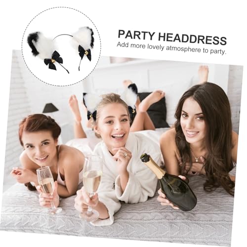 MERRYHAPY Katzenohren Haarreif Plüsch Cosplay Stirnband mit Glöckchen Leicht und Bequem für Halloween Kostüm Party und Dressup Events MERRYHAPY Katzenohren Haarreif Plüsch Cosplay Stirnband mit Glöckchen Leicht und Bequem für Halloween Kostüm Party und Dressup Events von MERRYHAPY