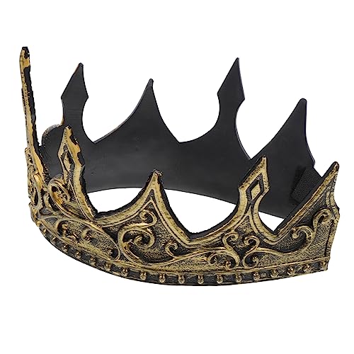 MERRYHAPY Königliches Mittelalterliches Kronen Stirnband Für Herren PU Krone Eleganter Kopfschmuck Für Kostümpartys Karneval Halloween Und Mittelalterliche Veranstaltungen von MERRYHAPY