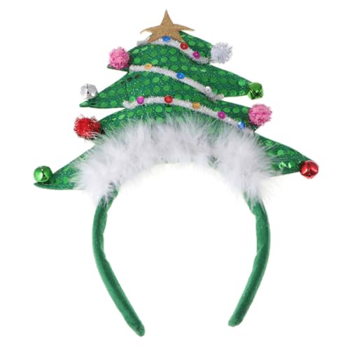 MERRYHAPY Kreatives Weihnachtsbaum Glocken Stirnband Für Dekoratives Haar Accessoire Für Partys Festivals Und Weihnachtsfeiern Ideal Für Festliche Anlässe Und Bastelideen von MERRYHAPY