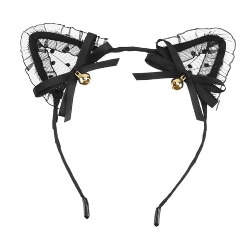 MERRYHAPY Netzspitzen Katzenohren Haarreif mit Glöckchen Schwarzes Party Haarband Langlebig und Kreativ für Festival Kostüm und Geburtstagsfeier Auffälliges Accessoire für Damen und Mädchen MERRYHAPY Netzspitzen Katzenohren Haarreif mit Glöckchen Schwarzes Party Haarband Langlebig und Kreativ für Festival Kostüm und Geburtstagsfeier Auffälliges Accessoire für Damen und Mädchen von MERRYHAPY