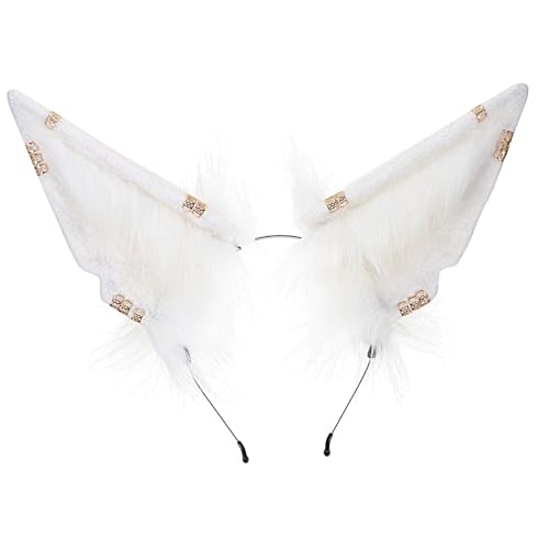 MERRYHAPY Plüsch Wolfsohren Haarreif Fuzzy Haarreifen Party Stirnband Cosplay Kostüm Zubehör MERRYHAPY Plüsch Wolfsohren Haarreif Fuzzy Haarreifen Party Stirnband Cosplay Kostüm Zubehör von MERRYHAPY