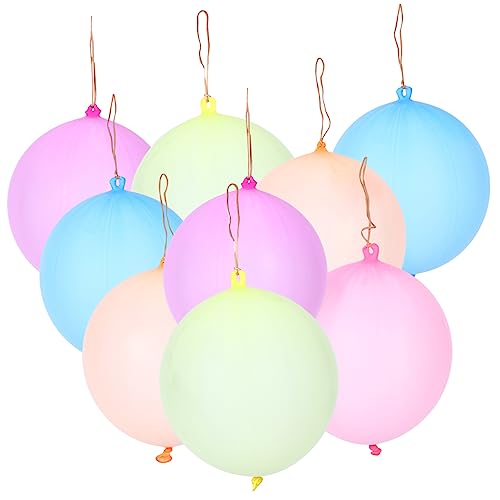 MERRYHAPY Punch Ballons Mit Gummibandgriffen Punch Balloons Für Kindergeburtstagsfeiern Und Partys Bunte Aufblasbare Spielzeuge Für Spaß Und Unterhaltung von MERRYHAPY