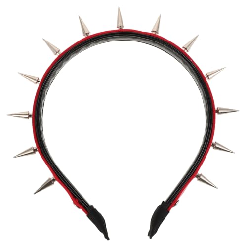MERRYHAPY Punk Stirnband Damen Spiked Kopfschmuck Halloween Haarreif Komfortabel Strapazierfähig Vielseitig für Party Ball Cosplay Performances Rot MERRYHAPY Punk Stirnband Damen Spiked Kopfschmuck Halloween Haarreif Komfortabel Strapazierfähig Vielseitig für Party Ball Cosplay Performances Rot von MERRYHAPY