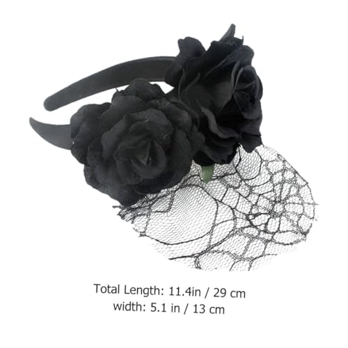 MERRYHAPY Schwarzes Rosen Haarschmuck Stirnband Handgefertigtes Bequemes Kopfschmuck für Party Festival Halloween und Auftritt Modisches Cosplay Accessoire für Damen und Mädchen MERRYHAPY Schwarzes Rosen Haarschmuck Stirnband Handgefertigtes Bequemes Kopfschmuck für Party Festival Halloween und Auftritt Modisches Cosplay Accessoire für Damen und Mädchen von MERRYHAPY