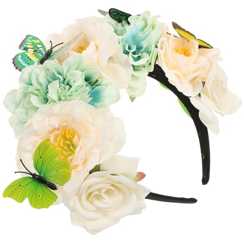 MERRYHAPY Stirnband Aus Künstlichen Blumen Tea-party-stirnband Für Frauen Dekoratives Stirnband Halloween-schmetterlings-stirnband Halloween-stirnbänder Für Frauen Gothic-accessoires Stoff von MERRYHAPY