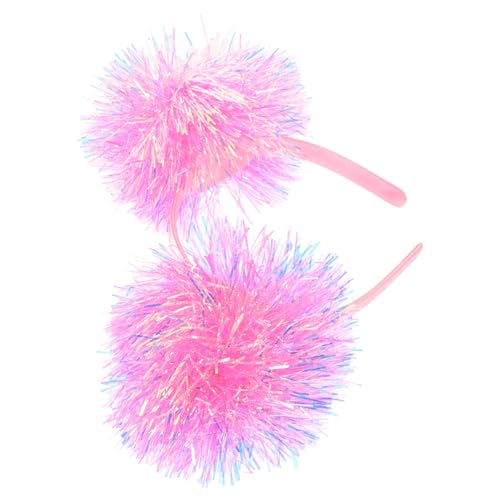 MERRYHAPY Urlaub Stirnbänder Pom-Ball-Haarreifen Cosplay-Stirnbänder Spa-Stirnband Party-Stirnband kinder haarschmuck kinder stirnband Geburtstag Stirnbänder Feder Stirnbänder Eisen Rosa von MERRYHAPY