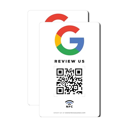MESSAGENES | Aufkleber Google mit QR und NFC | Schilder Bewertung NFC und QR Code | PACK 2 Einheiten 8,6 X 5,5 cm | Google Review | Bewertungen in 1 Klick | Erhöht Bewertungen in Google Ihrer Business MESSAGENES | Aufkleber Google mit QR und NFC | Schilder Bewertung NFC und QR Code | PACK 2 Einheiten 8,6 X 5,5 cm | Google Review | Bewertungen in 1 Klick | Erhöht Bewertungen in Google Ihrer Business von MESSAGENES
